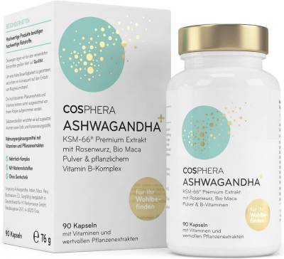 Cosphera Körperpflegemittel Ashwagandha Kapseln 500mg hochdosiert Vegan, 1-tlg. von Cosphera