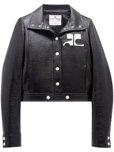 Courrèges Iconique Vinyl-Jacke - Schwarz von Courrèges