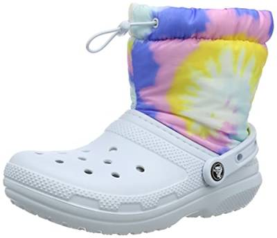 Crocs Unisex Classic Lined Neo Puff Tie Dye Boot Schneestiefel, Mineral Blue, 38/39 EU von Crocs