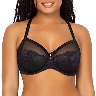 Curvy Couture Damen Bügel Spitze BH, schwarzer Farbton, 100C von Curvy Couture