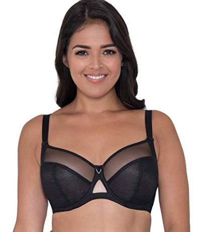 Curvy Kate Damen Victory Balconette BH für den Alltag, Halbtransparent, Schwarz, 90L von Curvy Kate