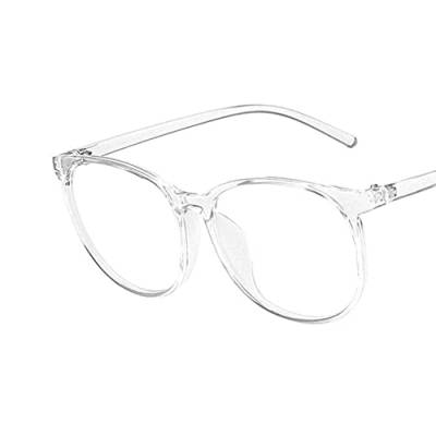 DAGESVGI Transparenter Brillenrahmen Vintage Computerbrille Blaulicht Rund Klar Blockierung Brille Optisch von DAGESVGI