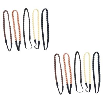 DOITOOL 10 Stk haarband hair-band stutzenhalter günak mädels verkleidung hairband decoration ok haar band Gold kapuzenpullover mädness girl goodn Twist Perücke Stirnband Haarschmuck Damen von DOITOOL