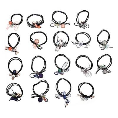 DOITOOL 18 Stk Haarring Haarbänder Für Damenhaar Haargummis Für Mädchen Haarschmuck Für Mädchen Armbandhalter Gummibänder Für Armbänder Haarband Fräulein Spule Doppelschicht Gummiband von DOITOOL