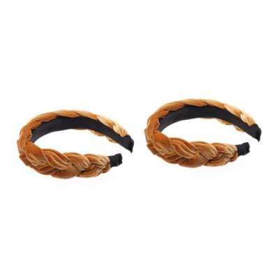 DOITOOL 2 Stk stutzenhalter kopfschmuck Haarband für Erwachsene kapuzenpullover Haarband für den täglichen Gebrauch Haarband für Partys tragegurte goldene Weben Stirnband gepolstert Damen von DOITOOL