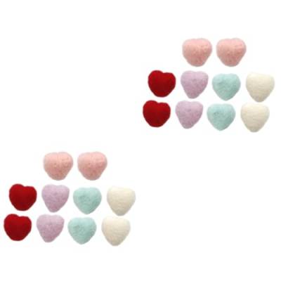 DOITOOL 20 Stk Liebe gefühlt Valentinstag Herz Handwerk Pompons aus Seidenpapier selber machen Haarspangen Haarklammer Tiara Haarnadel Zubehör für Kopfbedeckungen Haarschmuck Kleidung Kind von DOITOOL