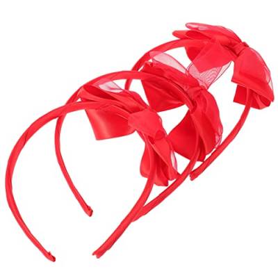 DOITOOL 3St Schleife Stirnband weihnachtsdeko Koreanische Version Haarschmuck Zubehör Kopfbedeckung Kind schmücken die Seide von DOITOOL