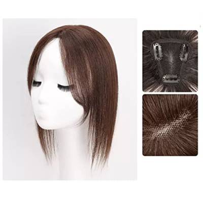 Human Hair Wigs Perücke für Mädchen, Aufnäher für den Kopf, weißes Haar, weiches und flauschiges Haar, zur Erhöhung der Haarvolumen, natürliche Lockige Perücke (Farbe: 04-(7-8)30 cm) von DYPASA