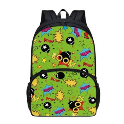 Dajingkj Schulrucksack Teenager Mädchen Jungen Kinder Schultaschen Seltsame sternenklare Nacht 17 Inch Große Rucksäcke Leichtgewicht Schulranzen Groß für Schule Geschenke von Dajingkj