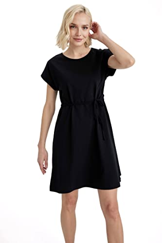 DeFacto Damen T8057AZ Dress, Black, 4XL von DeFacto