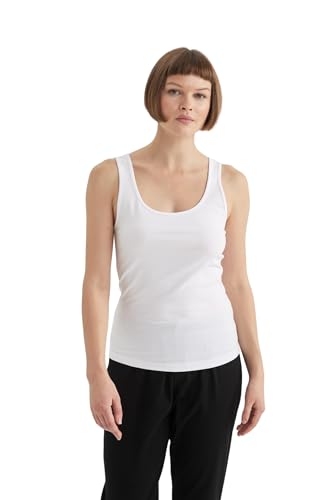 DeFacto ärmellose Blusen für Damen White,S von DeFacto