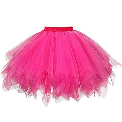 Tüllrock Damen Tutu, Tüll Rock Damen 50er Rockabilly Retro Petticoat Unterrock Ballett Tanzrock Karneval Kostüm Blase Tütü Röcke für Fasching Party Tanzkleid Ballkleid Abendkleid Ballettrock von DeaAmyGline