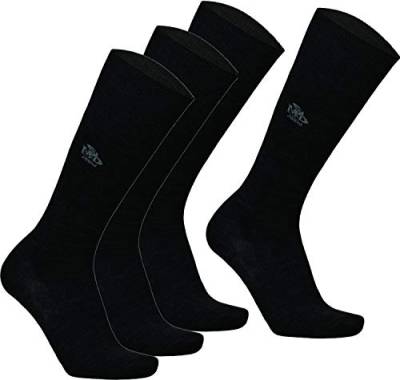 DeoMed 2paar MerinoWolle Diabetiker Kniestrümpfe ohne gummi Herren Wool Long Diabetiker-socken (47-50, Schwarz - 2paar) von DeoMed