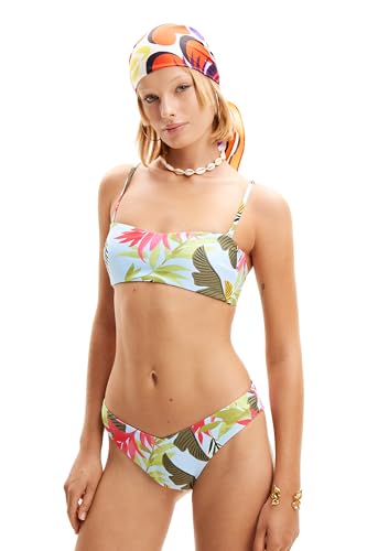 Desigual Women's Swim_Palms Bikini Top, blau, XL von Desigual