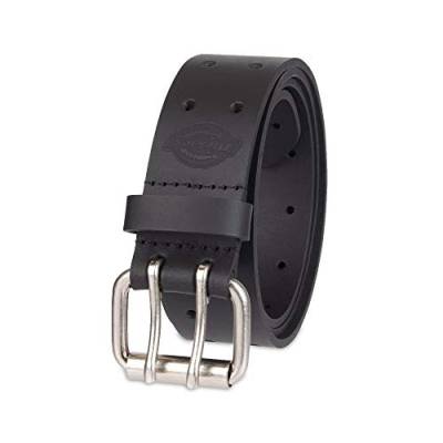 Dickies Herren Leather Double Prong Belt Gürtel, schwarz, (Taille : 32) von Dickies