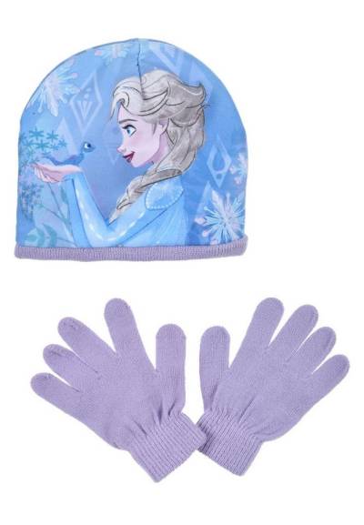 Disney Frozen Beanie Mädchen Kinder Winter-Set 2 tlg. Mütze & Handschuhe (SET) von Disney Frozen