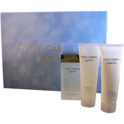 Dolce & Gabbana Light Blue femme/woman Geschenkset (Eau de Toilette,50 ml,Körpercreme,50 ml+Duschgel,50 ml) von Dolce & Gabbana