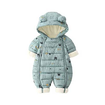 DorkasDE Baby Strampler Schneeanzug Junge Mädchen Overall Jumpsuit Winter Babykleidung mit Kapuze von DorkasDE