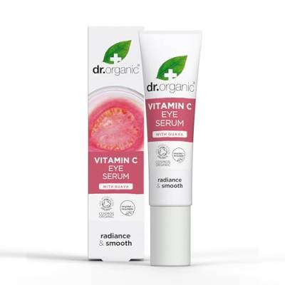 Dr Organic Guave Augenserum, Vitamin C, Aufhellend, Für Männer und Frauen, Natürlich, Vegan, Tierversuchsfrei, Paraben- & SLS-frei, Zertifiziert Bio, 15ml von Dr. Organic