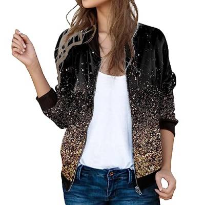 Blusenjacke Damen Bomberjacke Damen Hellblau Blouson Jacke Damen Sommer Blouson Damen Damen Blouson Blouson Fliegerjacke Damen Damen Blouson Sommer Bomberjacke Damenjacken Für Sommer Damen Bomberjacke von DRALOFAO