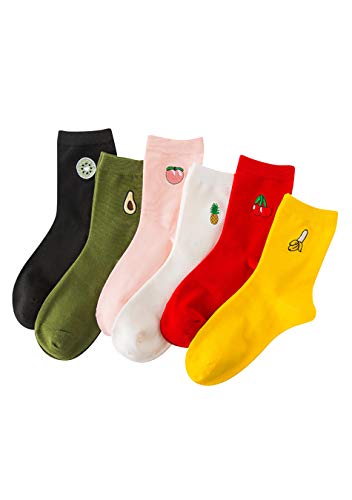 EFOFEI Damen 6 Paar Socken Mix Farbe Cute Long Socks Winter Casual Gemischte Auswahl von EFOFEI