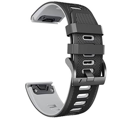 EGSDSE Sport-Silikon-Uhrenarmband für Garmin Fenix 6X 6 Pro 5X 5 Plus 7 7X 3HR Descent MK2 Smart Schnellverschluss-Armband 22 mm 26 mm, 26mm Fenix 7X, Achat von EGSDSE