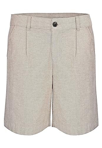 ELKLINE Damen Shorts Shorty | Kurze Sommer Bermuda Hose Baumwolle 2065012, Größe:34, Farbe:Khaki - White von ELKLINE