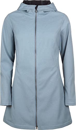 ELKLINE Damen Softshelljacke Soft Skills | Kapuzenmantel tailliert halblang | wasserabweisend windicht | 2013052, Farbe:ashblue, Größe:36 von ELKLINE