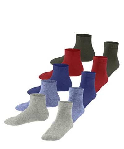ESPRIT Unisex Kinder Sneakersocken Solid-Mix 5-Pack K SN Baumwolle kurz einfarbig 5 Paar, Mehrfarbig (Sortiment 0020), 27-30 von ESPRIT
