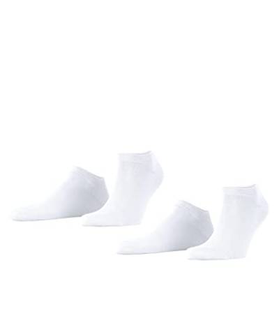 ESPRIT Herren Sneakersocken Basic Uni 2-Pack M SN Baumwolle kurz einfarbig 2 Paar, Weiß (White 2000), 43-46 von ESPRIT