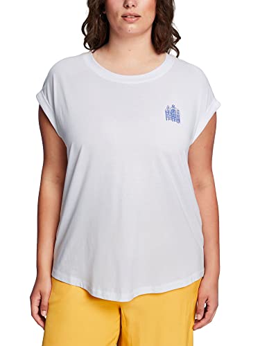 ESPRIT Curvy T-Shirt mit Mini-Print, 100% Baumwolle von ESPRIT