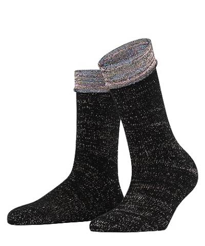 ESPRIT Damen Socken Multicolour Boot Biologische Baumwolle Wolle einfarbig 1 Paar, Schwarz (Black 3000), 39-42 von ESPRIT