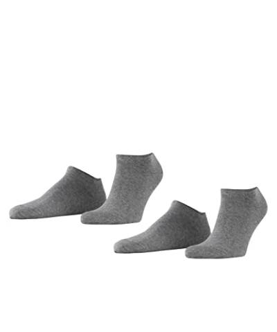 ESPRIT Herren Sneakersocken Basic Uni 2-Pack M SN Baumwolle kurz einfarbig 2 Paar, Grau (Light Grey Melange 3390), 43-46 von ESPRIT