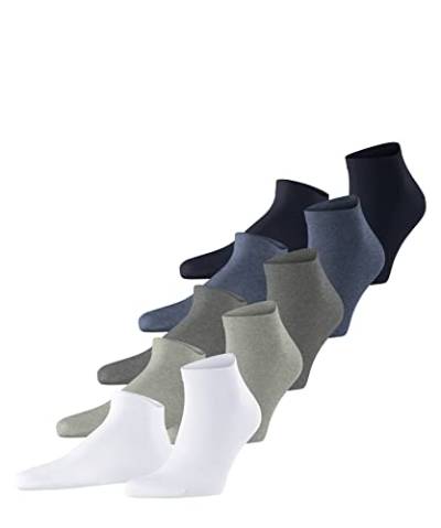 ESPRIT Herren Sneakersocken Solid-Mix 5-Pack M SN Baumwolle kurz einfarbig 5 Paar, Mehrfarbig (Sortiment 0020), 40-46 von ESPRIT