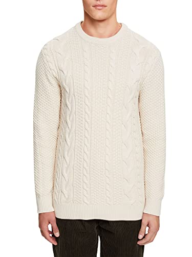 ESPRIT Herren 102ee2i305 Pullover, Off White, XXL EU von ESPRIT