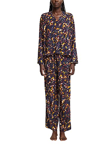 ESPRIT Damen Printed Woven CVE Pyjama Pyjamaset, Ink 2, 42 von ESPRIT