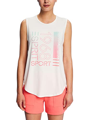 ESPRIT Sports Damen Rcs Tank Top Edry Wander-Shirt, Off White 2, L von ESPRIT