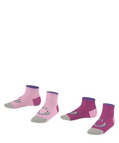 ESPRIT Unisex Kinder Sneakersocken Smile 2-Pack K SN Baumwolle kurz gemustert 2 Paar, Mehrfarbig (Sortiment 0020), 35-38 von ESPRIT