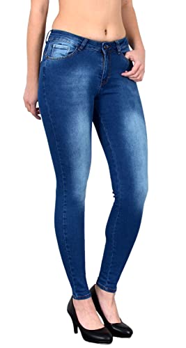 ESRA Damen Jeans Jeanshose Damen Skinny Jeanshosen Pushup Hose bis Übergröße S900 von ESRA
