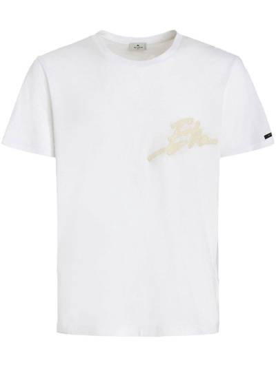 ETRO T-Shirt mit Pegaso-Patch - Weiß von ETRO