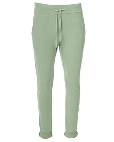 Easy Young Fashion - Damen Jogginghose - Lange Sweathose aus Baumwolle 8201 - Khaki L von Easy Young Fashion