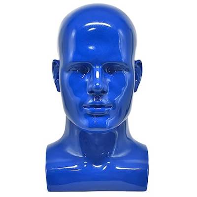 Echwave Herren Taub Schaufensterpuppe Professionelle Tief Schaufensterpuppe für Anzeigen Perücken Caps Slipper Maske (Blau) von Echwave