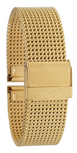 Eichmüller massives 18mm BandOh Edelstahl Milanaise Uhren Armband PVD-vergoldet von Eichmüller