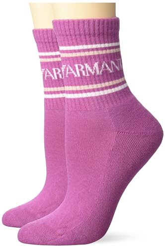 Emporio Armani Damen 2er-Pack Kurze Socken, Hortensienfarben, Einheitsgröße von Emporio Armani
