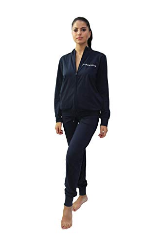 Emporio Armani Damen Anzug Sweatshirt + Hose Casual FREIZET Art. 164146 CC270, Blu, M von Emporio Armani