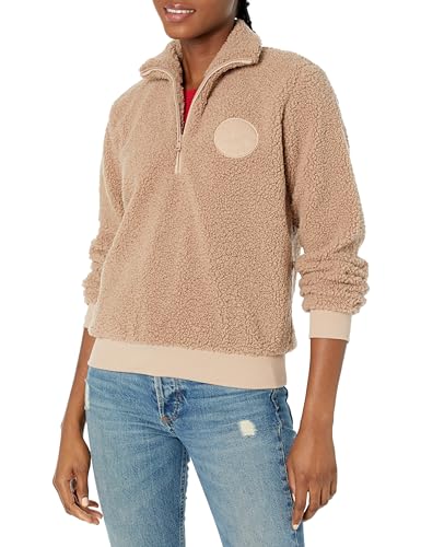 Emporio Armani Damen Emporio Armani Women's Sweater Fuzzy Fleece Sweatshirt, Hazel Brown, S EU von Emporio Armani