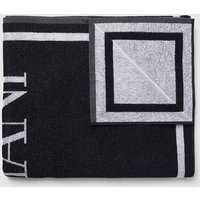 Emporio Armani Handtuch mit Label-Print in Black, Größe One Size von Emporio Armani