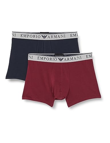 Emporio Armani Herren Emporio Armani Men's 2-pack Endurance Trunks, Borgundy/Marine, L EU von Emporio Armani