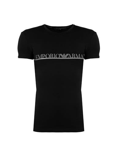 Emporio Armani Men's Crew Neck T-Shirt The New Icon, Black, X-Large von Emporio Armani