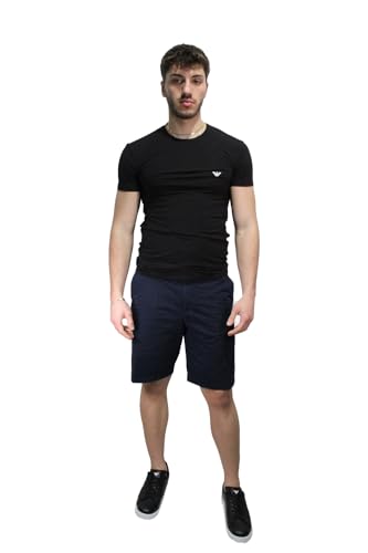 Emporio Armani Men's Eagle Patch Short Bermuda, Navy Blue, M von Emporio Armani